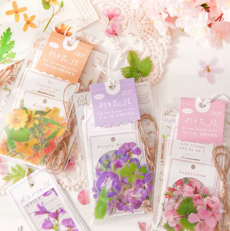 Kit de 54 piezas Flores & marcos foil holografico