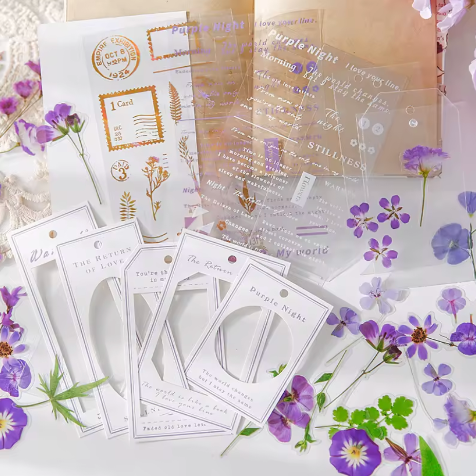 Kit de 54 piezas Flores & marcos foil holografico