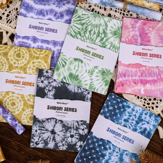 32 Papeles Tie-Dye - Varios colores