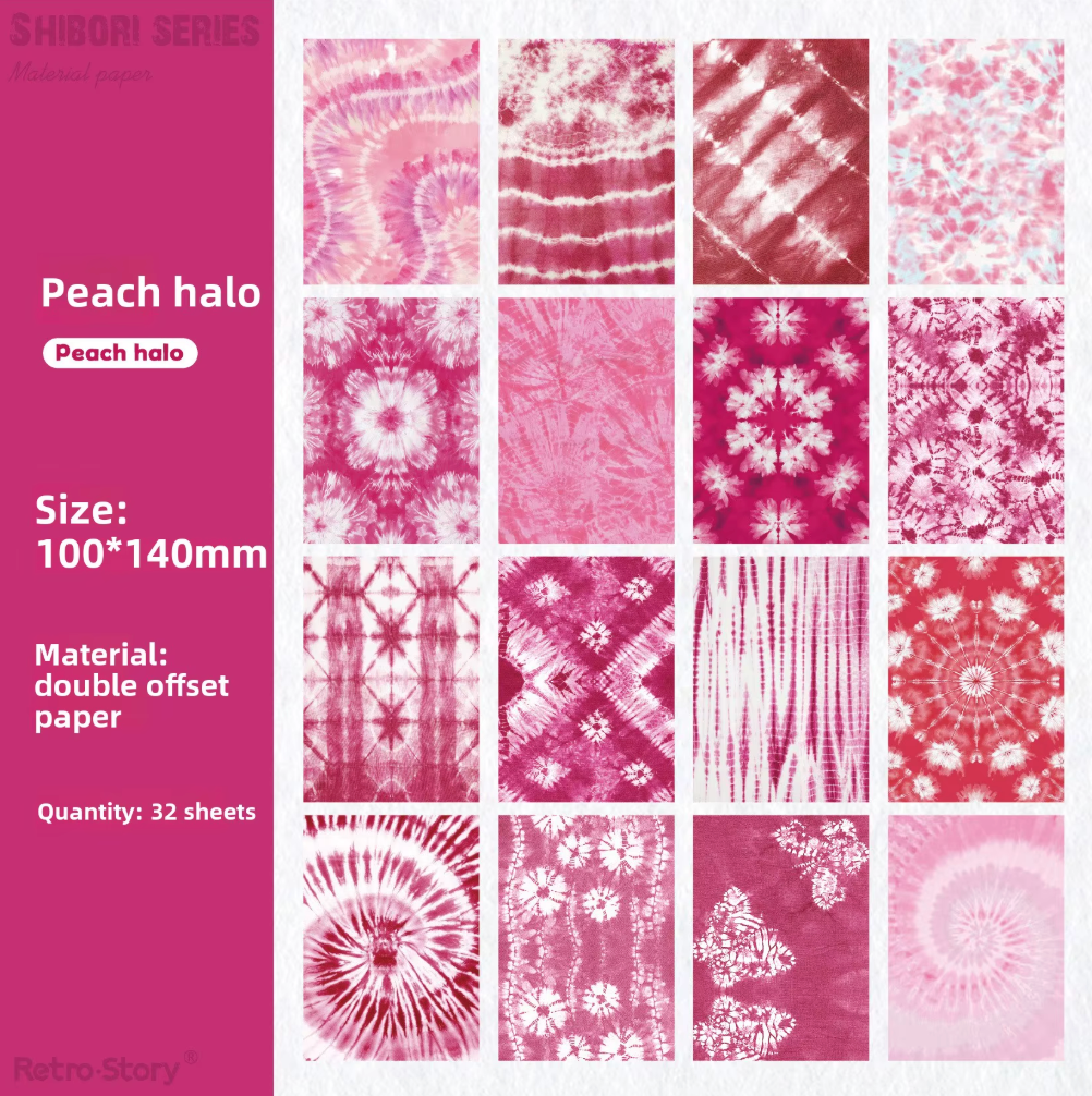 32 Papeles Tie-Dye - Varios colores