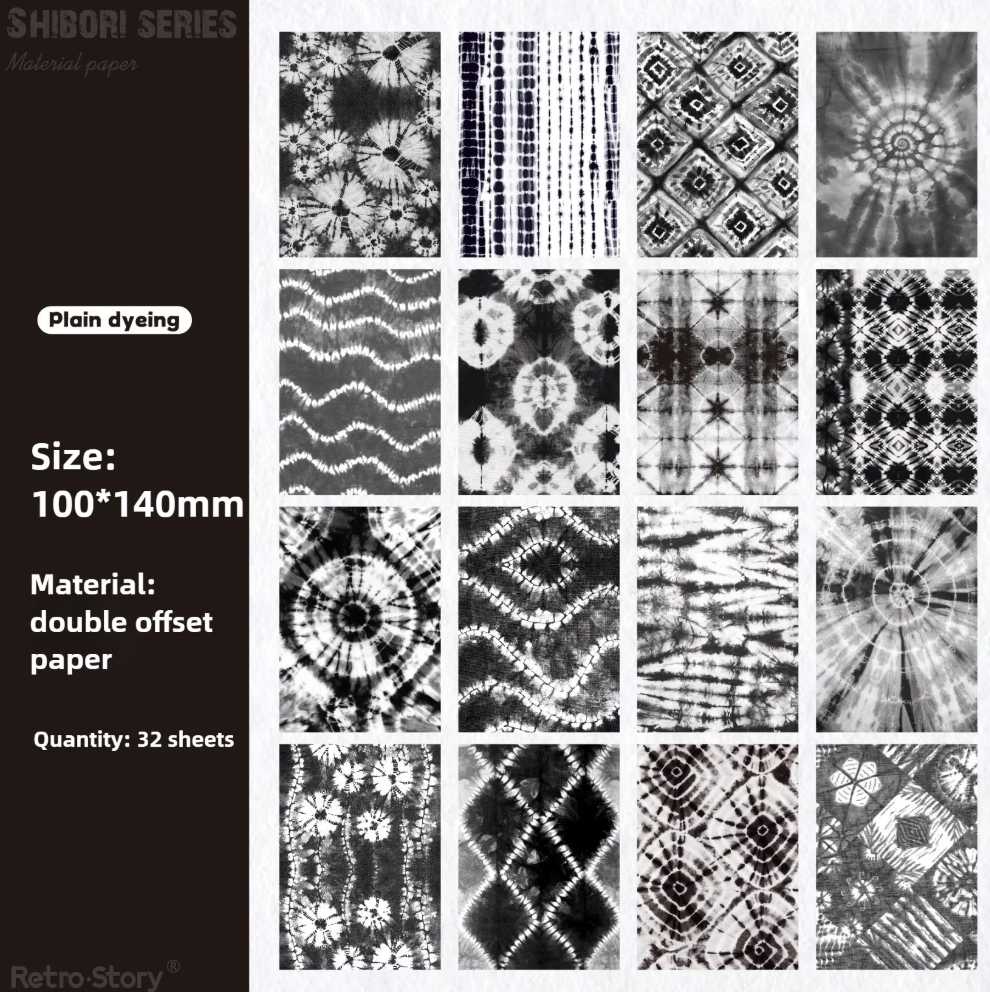 32 Papeles Tie-Dye - Varios colores