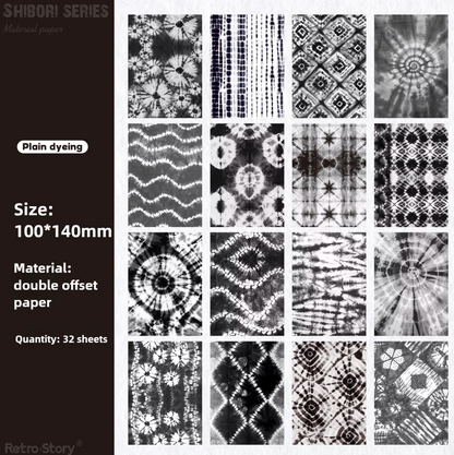 32 Papeles Tie-Dye - Varios colores