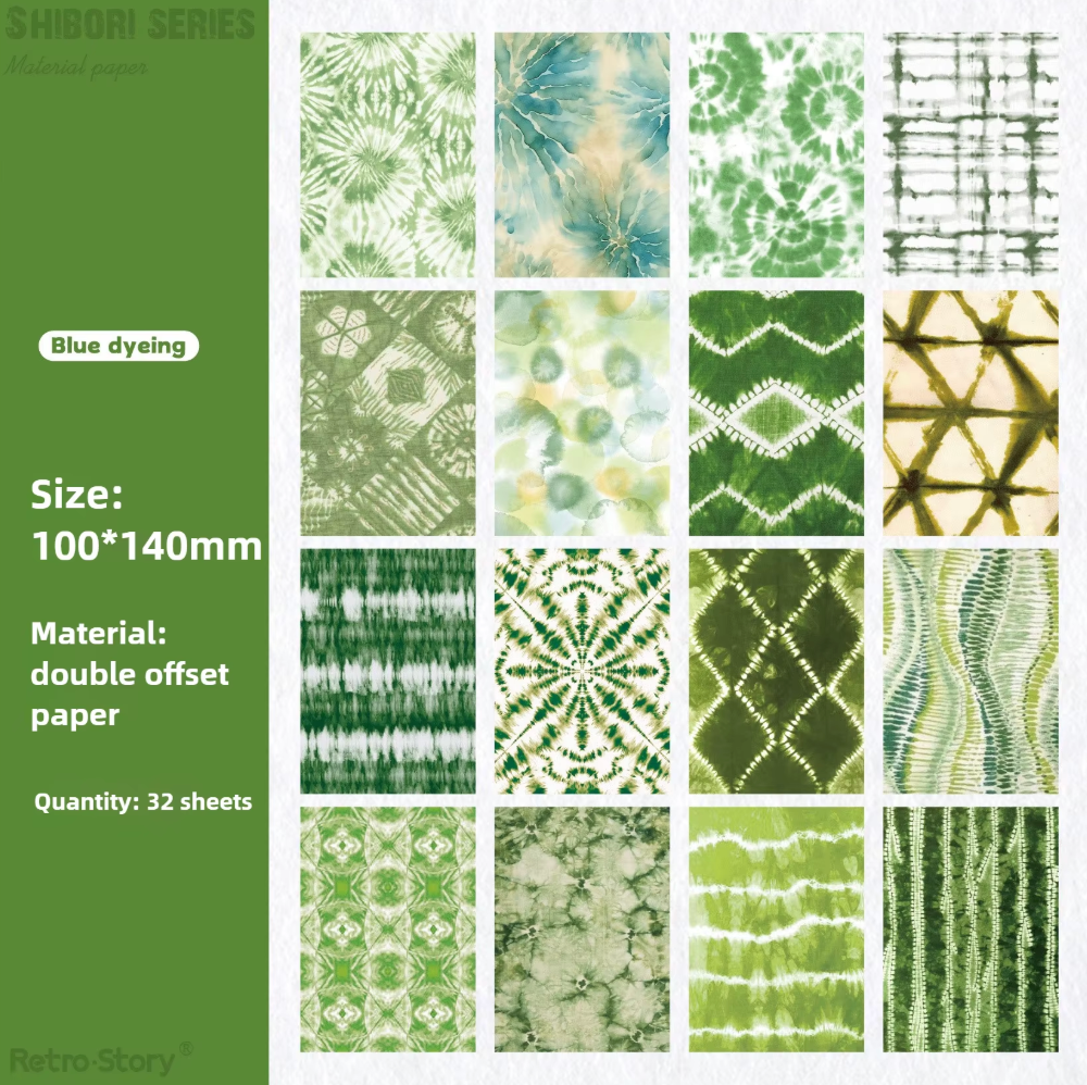 32 Papeles Tie-Dye - Varios colores