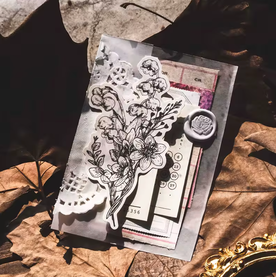 30 Flores Negro & blanco