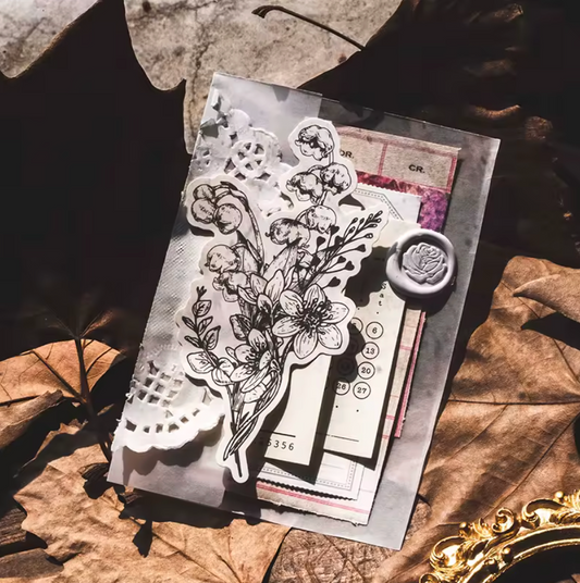 30 Flores Negro & blanco