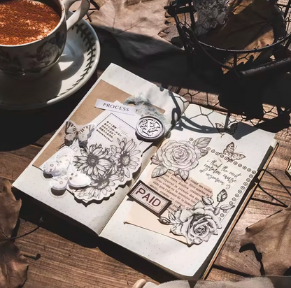 30 Flores Negro & blanco