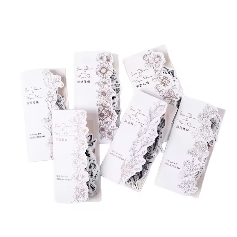 30 Flores Negro & blanco