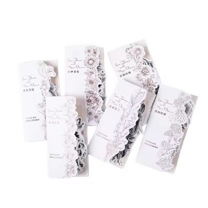 30 Flores Negro & blanco