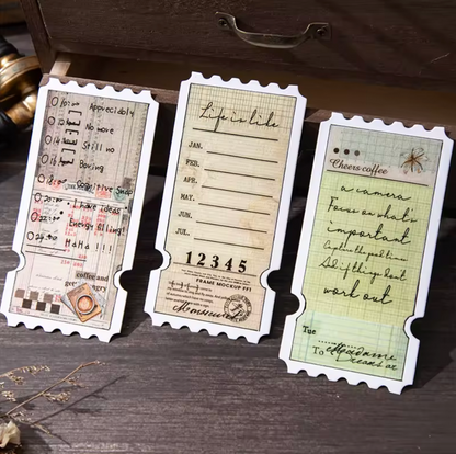 Washi Tape Vintage con Diseño de tickets