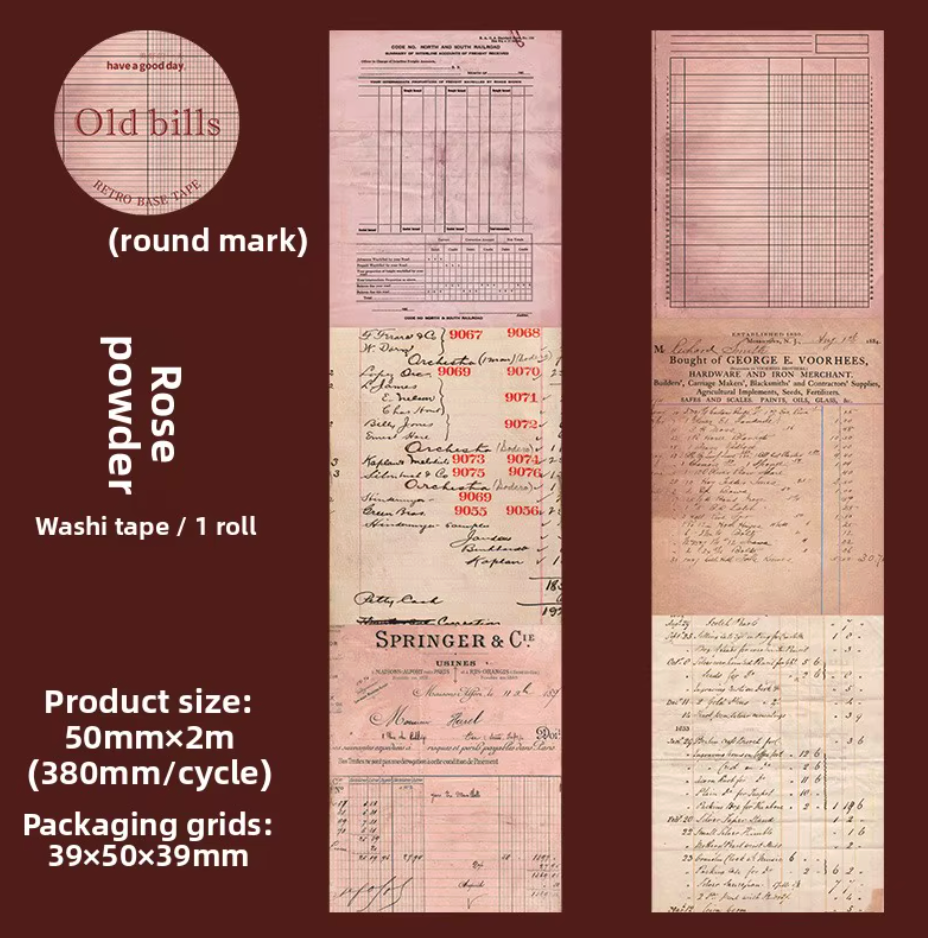 Washi Tape Vintage con Diseño de tickets