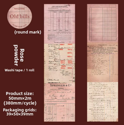Washi Tape Vintage con Diseño de tickets