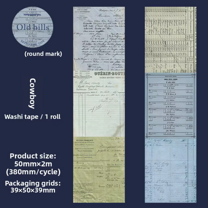 Washi Tape Vintage con Diseño de tickets