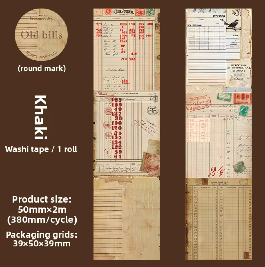 Washi Tape Vintage con Diseño de tickets