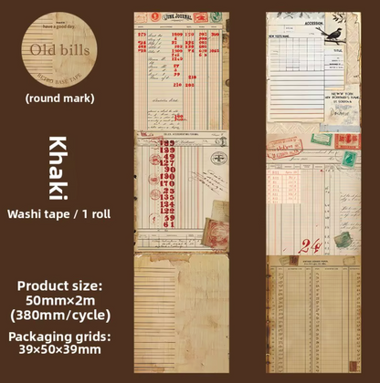 Washi Tape Vintage con Diseño de tickets