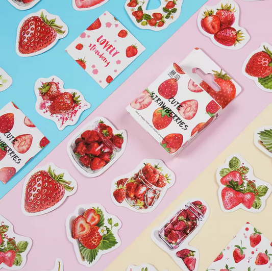 Cajita de Stickers Fresas