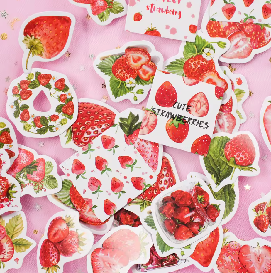 Cajita de Stickers Fresas