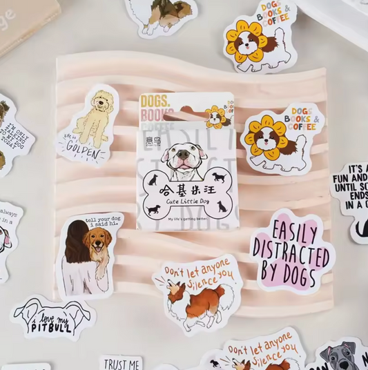 Cajita de Stickers Perritos & Frases