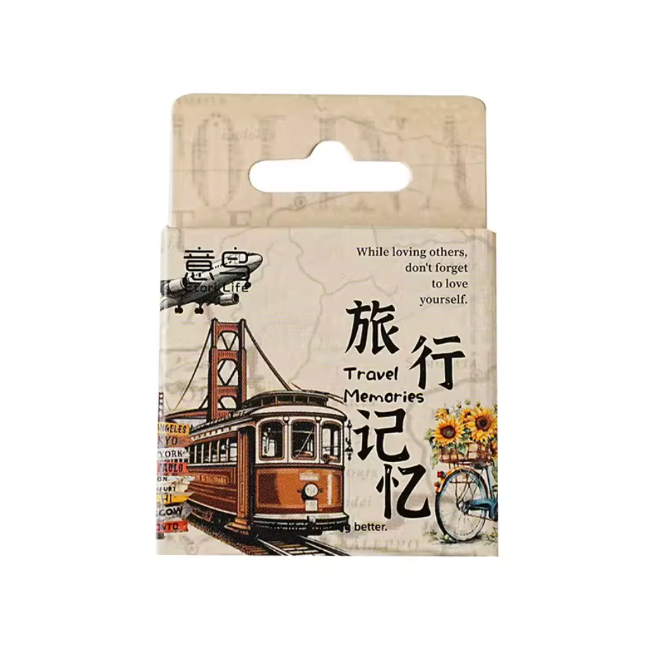 Cajita de Stickers Viaje Tren