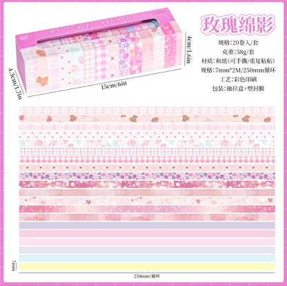 20 Washi Tapes Delgados
