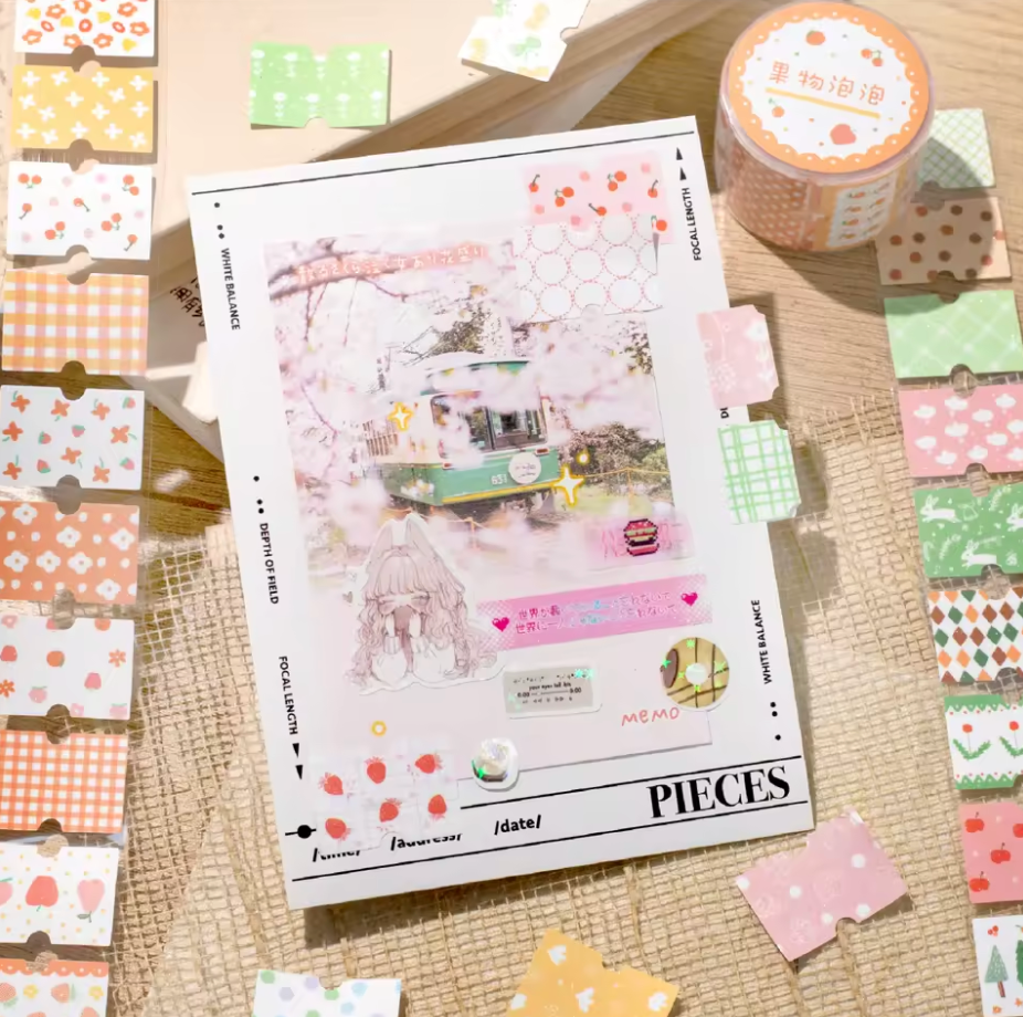 Rollo de Stickers Label Glitter