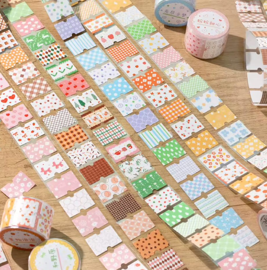 Rollo de Stickers Label Glitter