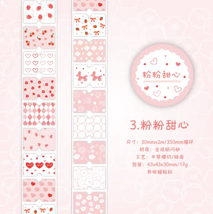 Rollo de Stickers Label Glitter