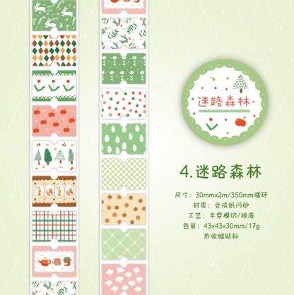 Rollo de Stickers Label Glitter