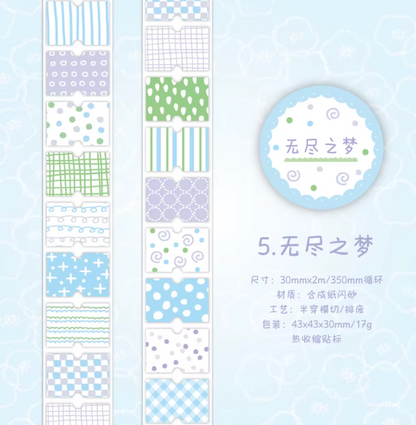 Rollo de Stickers Label Glitter