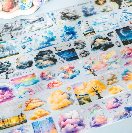 Rollo de Stickers Nubes