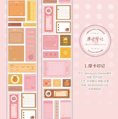 Rollo de Stickers Notas Glitter