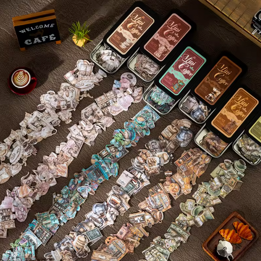 50 Mini Elementos Cartulina Café