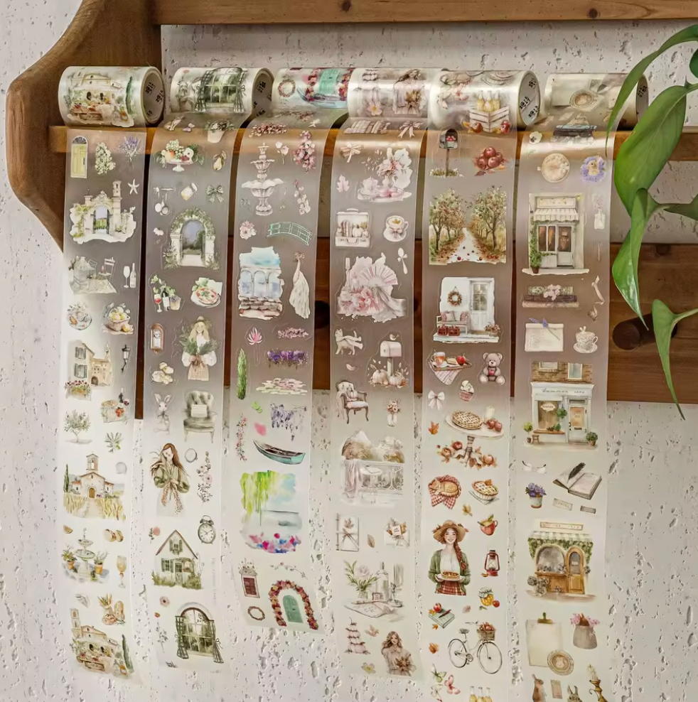 6 Rollos de Stickers - Serie Pastel Time