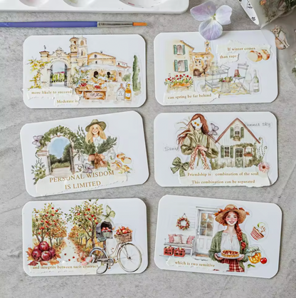 6 Rollos de Stickers - Serie Pastel Time