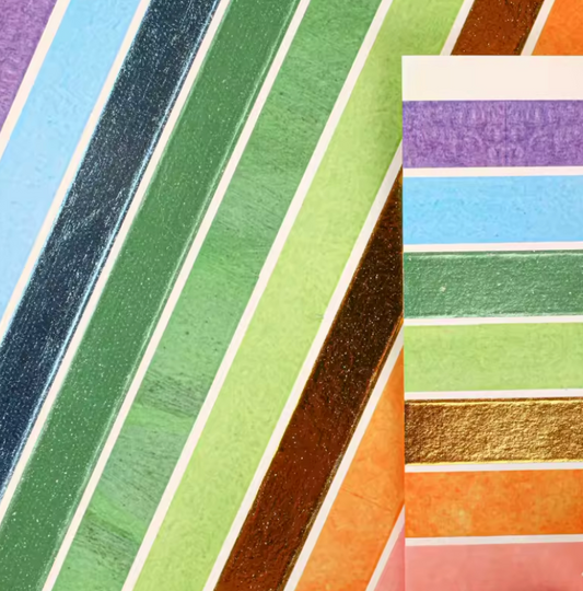 4 Washi Tapes lisos & Foil