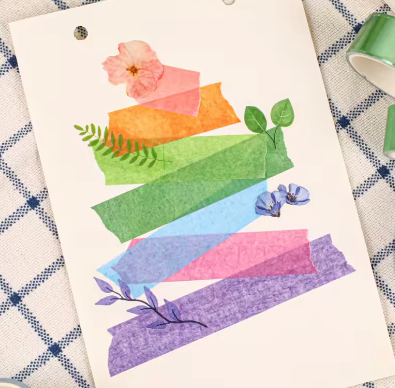 4 Washi Tapes lisos & Foil