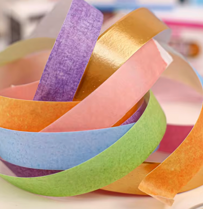 4 Washi Tapes lisos & Foil