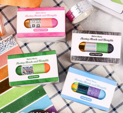 4 Washi Tapes lisos & Foil