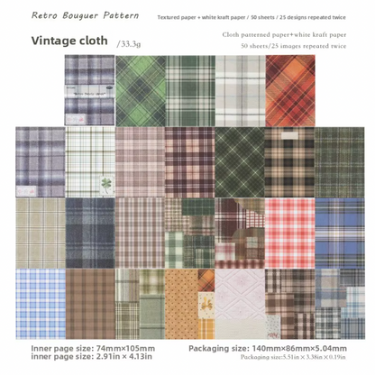 50 Papeles Vintage Cuadros estilo tela