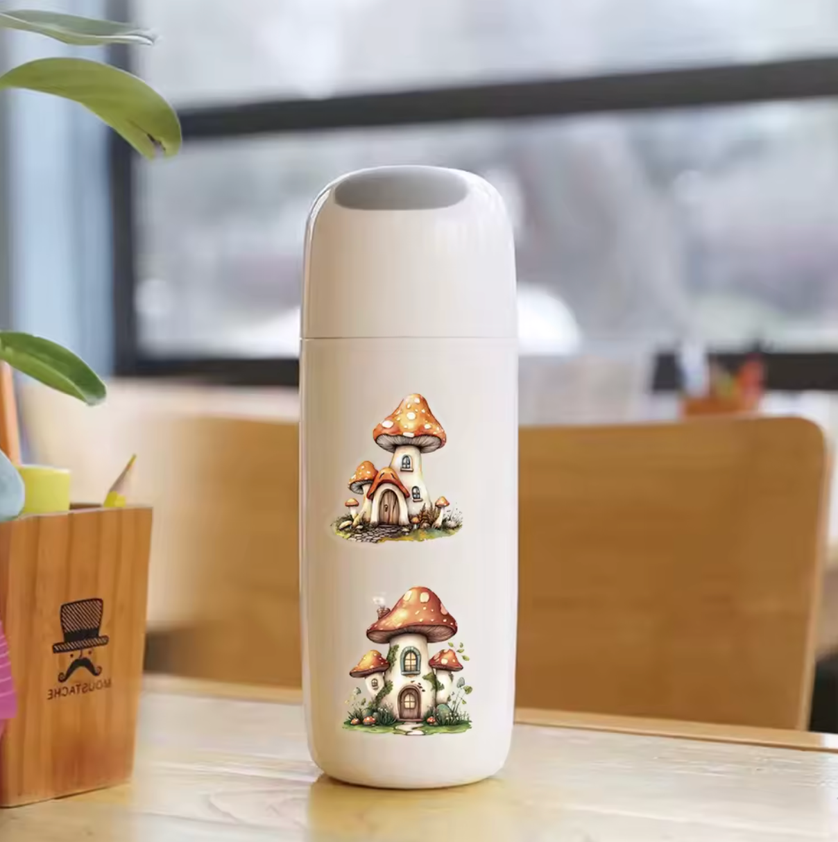 50 Stickers transparentes Casas Coloridas