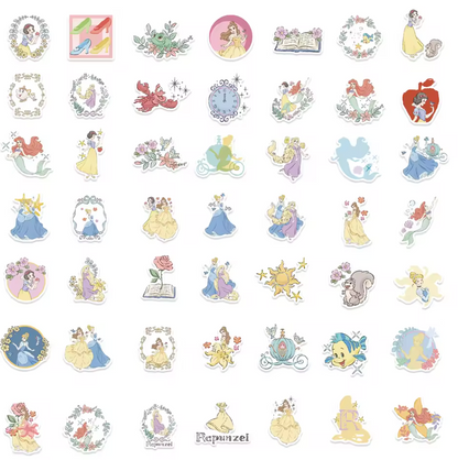 50 Stickers Vinil Pasteles Disney