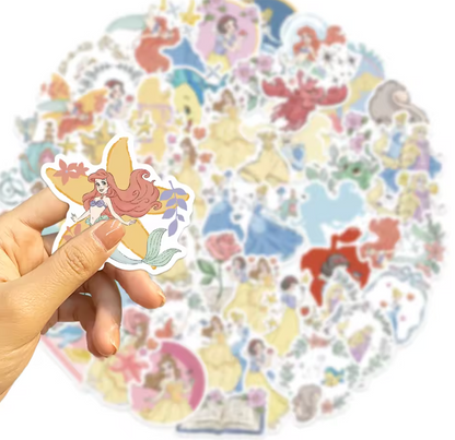 50 Stickers Vinil Pasteles Disney