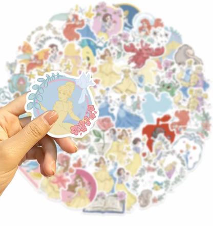 50 Stickers Vinil Pasteles Disney