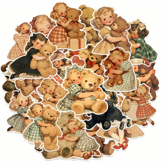 50 Stickers Vinil Muñecas & Peluches