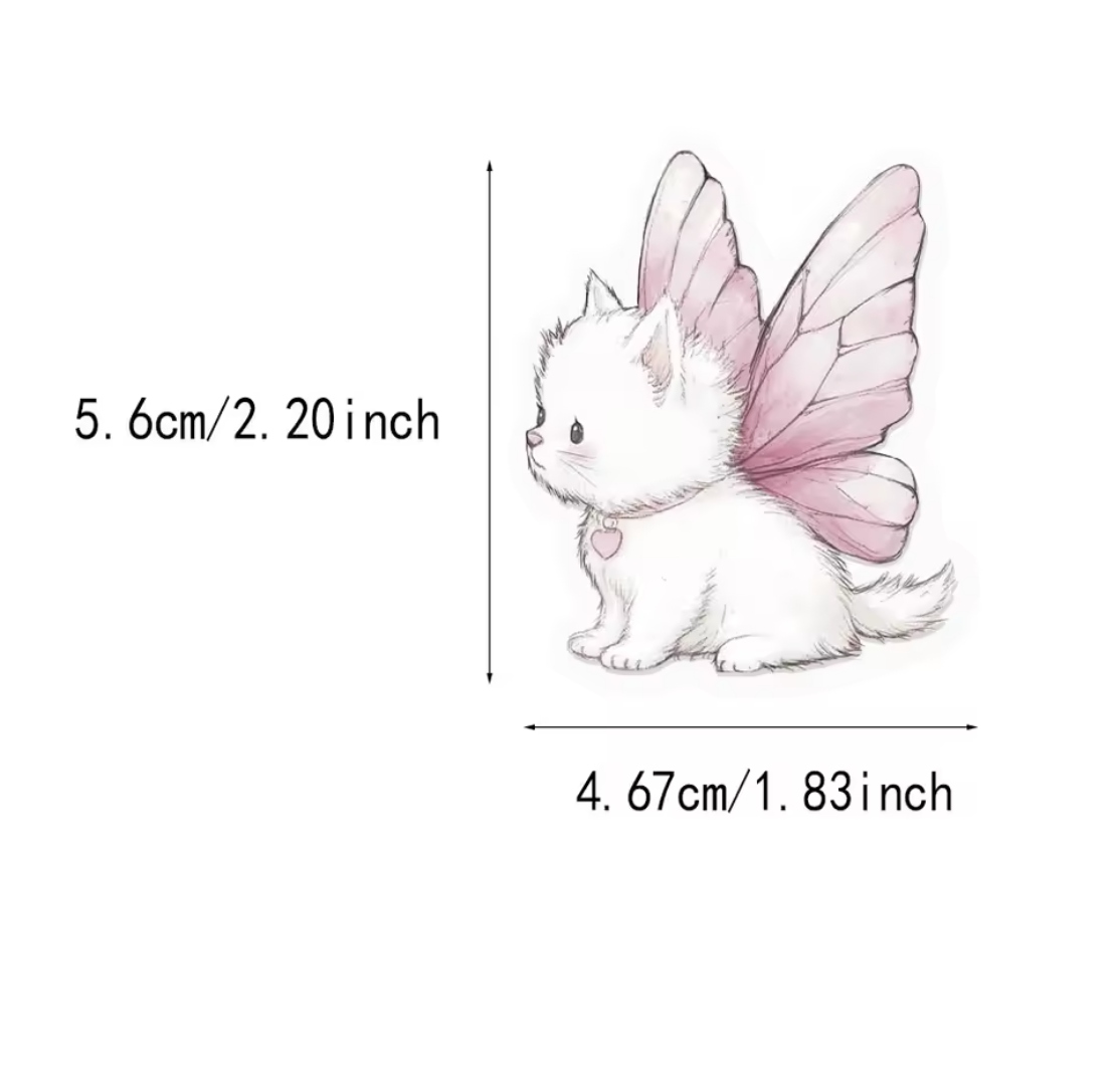 50 Stickers transparentes Jardin de acuarela