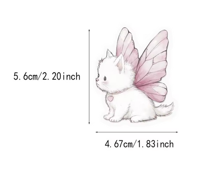 50 Stickers transparentes Jardin de acuarela