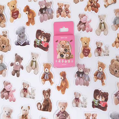 Cajita de Stickers - Rosa Ositos