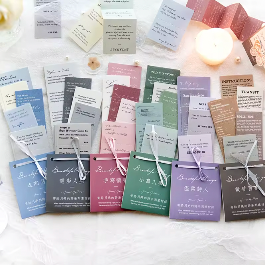 30 Papeles de colores con texto