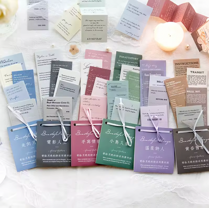 30 Papeles de colores con texto