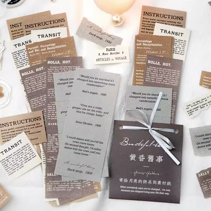 30 Papeles de colores con texto