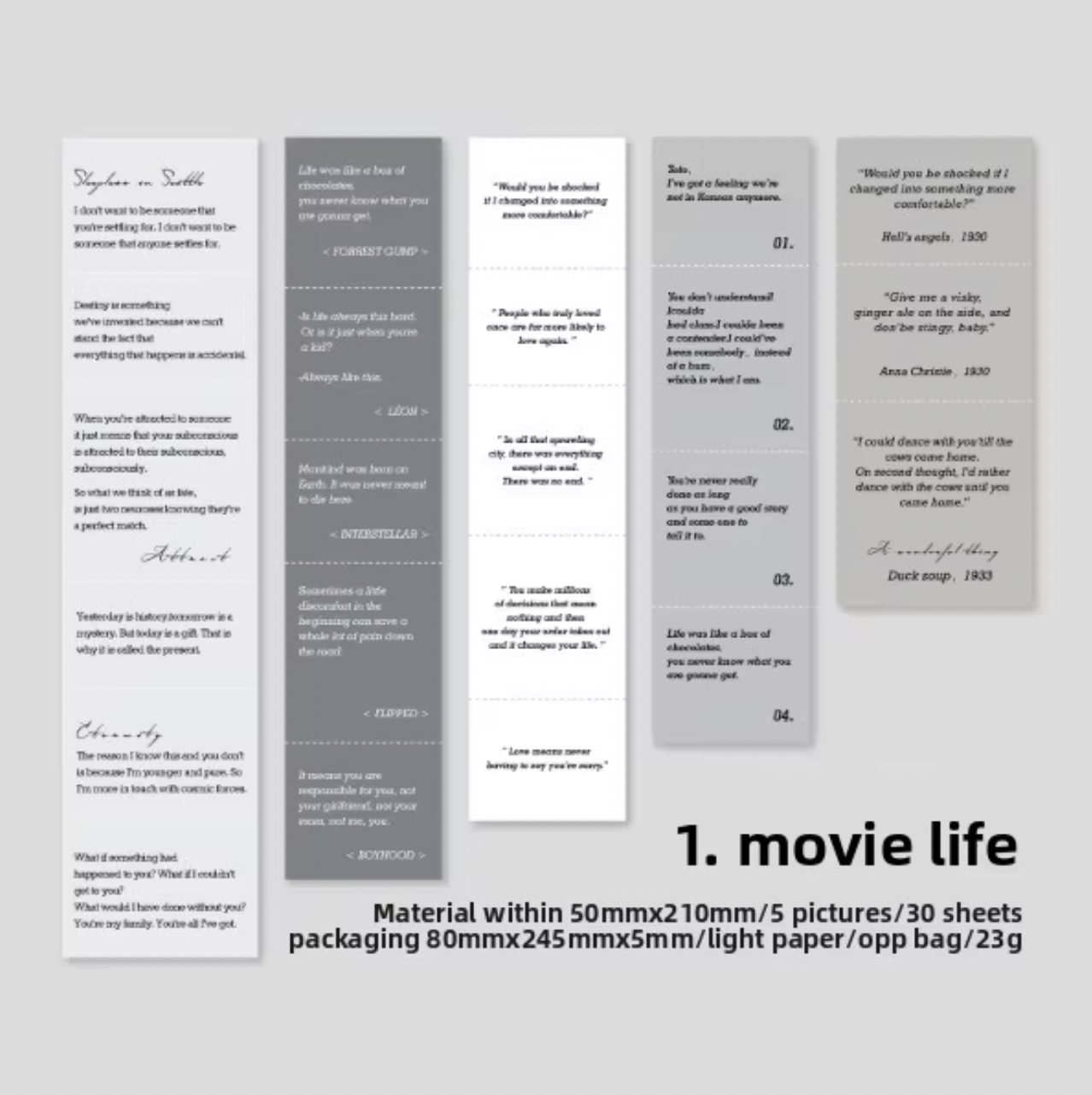 30 Papeles de colores con texto